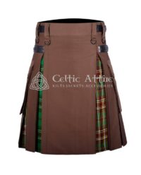 Brown Cotton Tara Murphy Tartan Hybrid Kilt