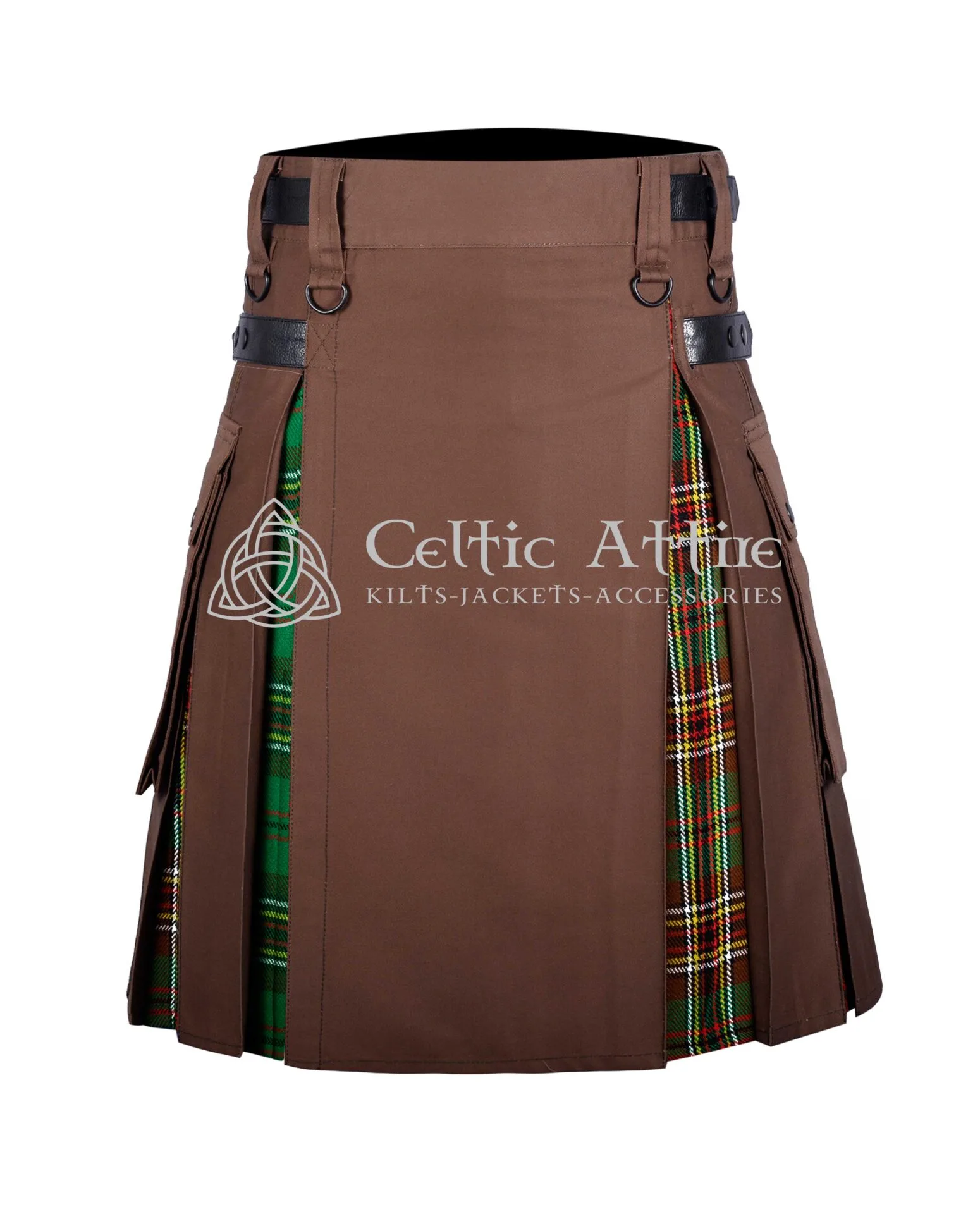 Brown Cotton Tara Murphy Tartan Hybrid Kilt