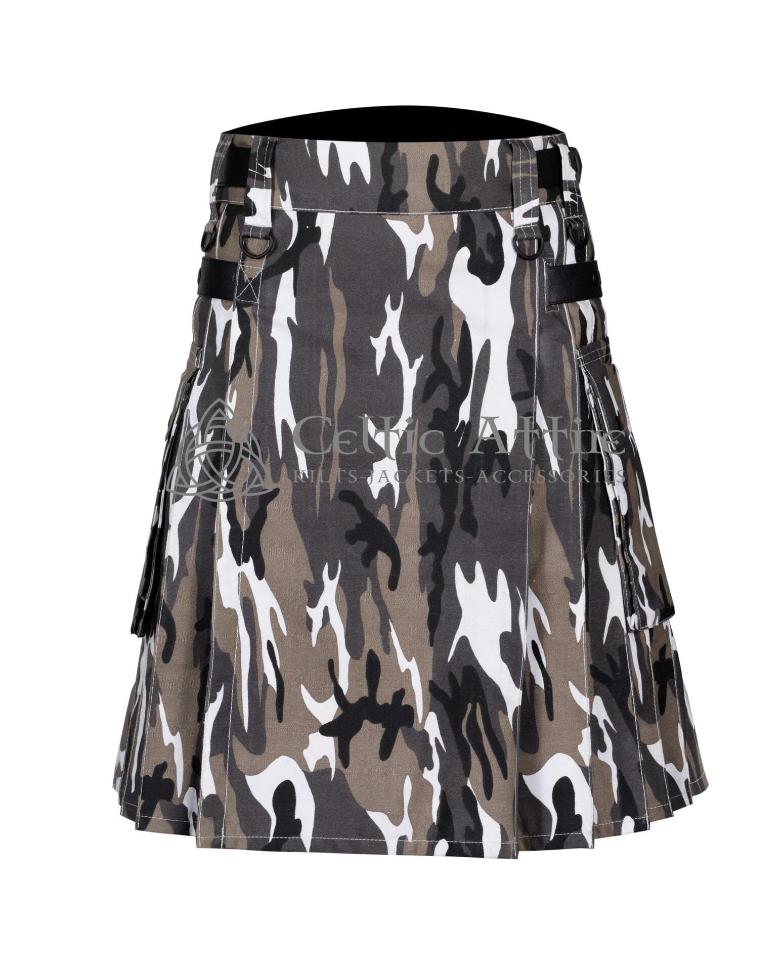 Urban Camo Utility Kilt Leather Straps