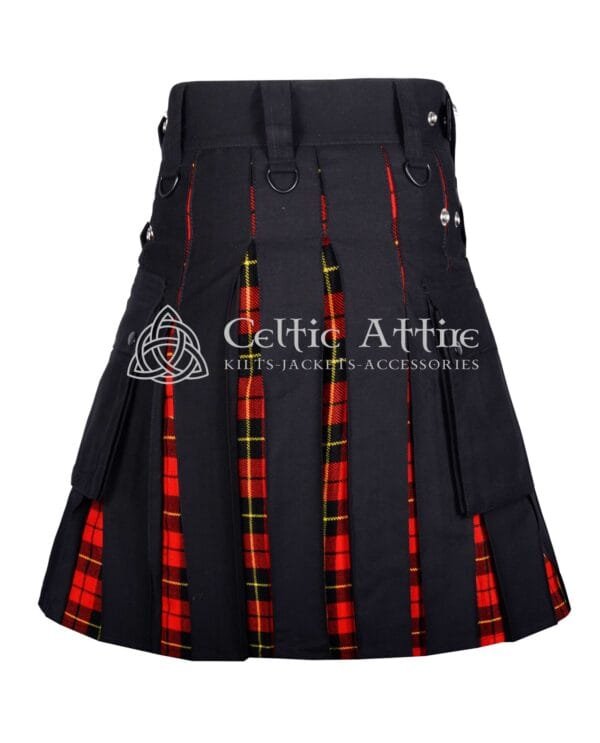 Black Cotton Wallace Hybrid Utility Kilt - Image 3