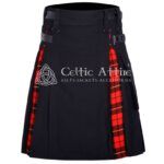 Black Cotton Wallace Hybrid Utility Kilt