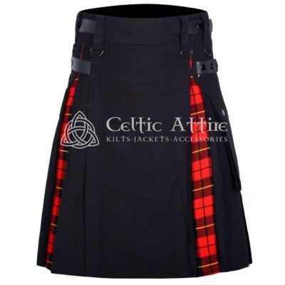 Black Cotton Wallace Hybrid Utility Kilt