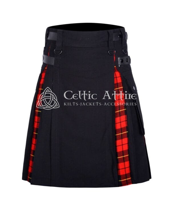 Black Cotton Wallace Hybrid Utility Kilt