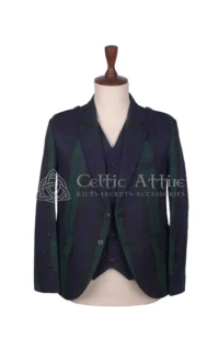 Black Watch Tartan Argyll Jacket and Waistcoat