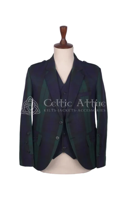 Black Watch Tartan Argyll Jacket and Waistcoat