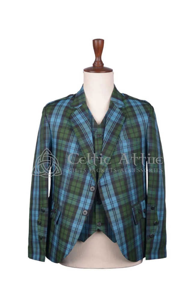 Campbell Ancient Tartan Argyll Jacket and Waistcoat