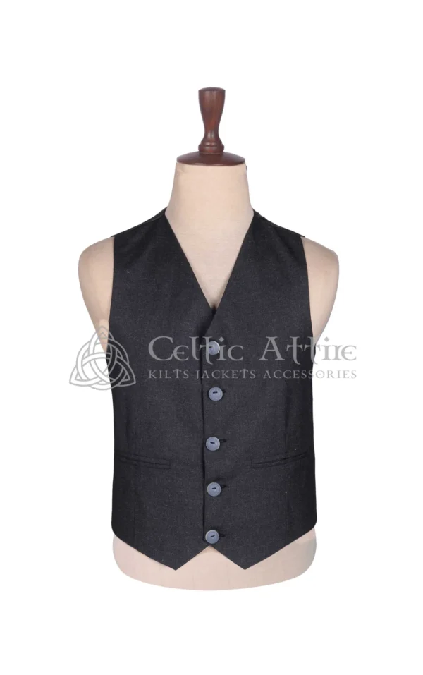 Charcoal Gray Wool Crail Jacket and Waistcoat - Image 3