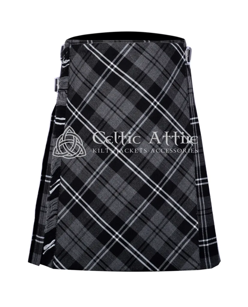 Granite Tartan Utility Bias Apron Kilt