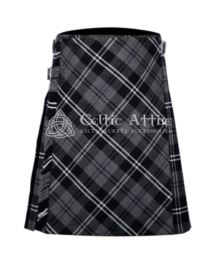 Granite Tartan Utility Bias Apron Kilt