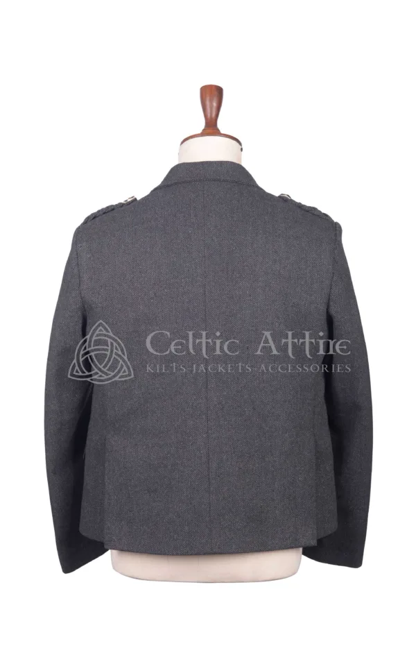 Gray Tweed Wool Argyll Jacket and Waistcoat - Image 4