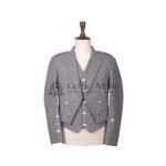 Gray Wool Prince Charlie Jacket and Waistcoat