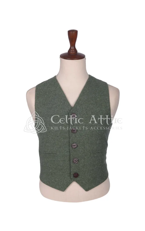 Lovat Green Wool Argyll Jacket and Waistcoat - Image 5