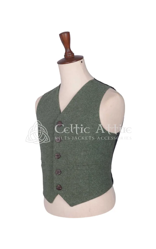 Lovat Green Wool Argyll Jacket and Waistcoat - Image 6