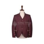 Maroon Wool Crail Jacket and Waistcoat