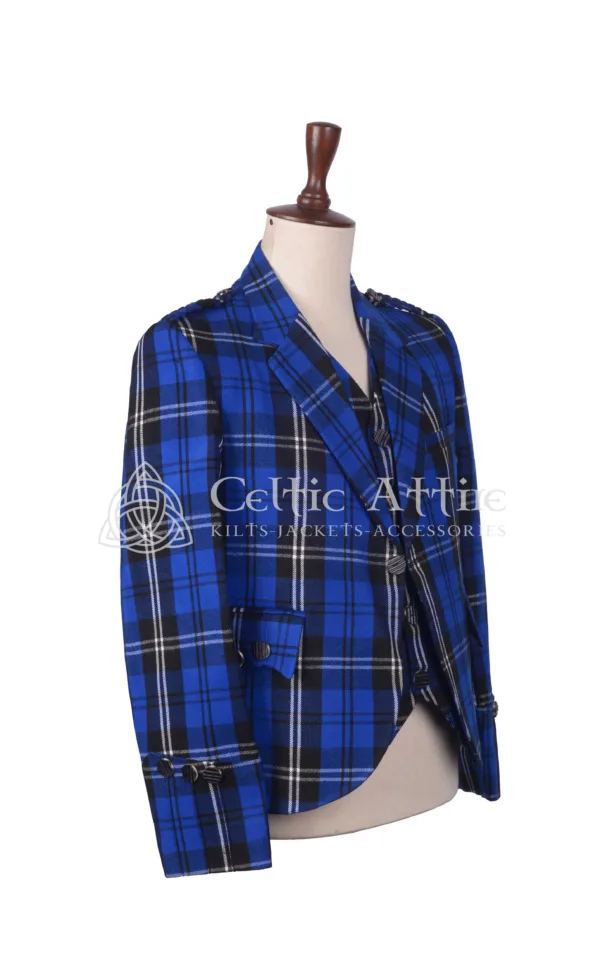 Ramsay Blue Tartan Argyll Jacket and Waistcoat - Image 2