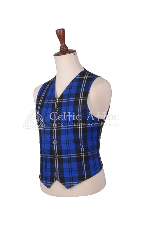 Ramsay Blue Tartan Argyll Jacket and Waistcoat - Image 5