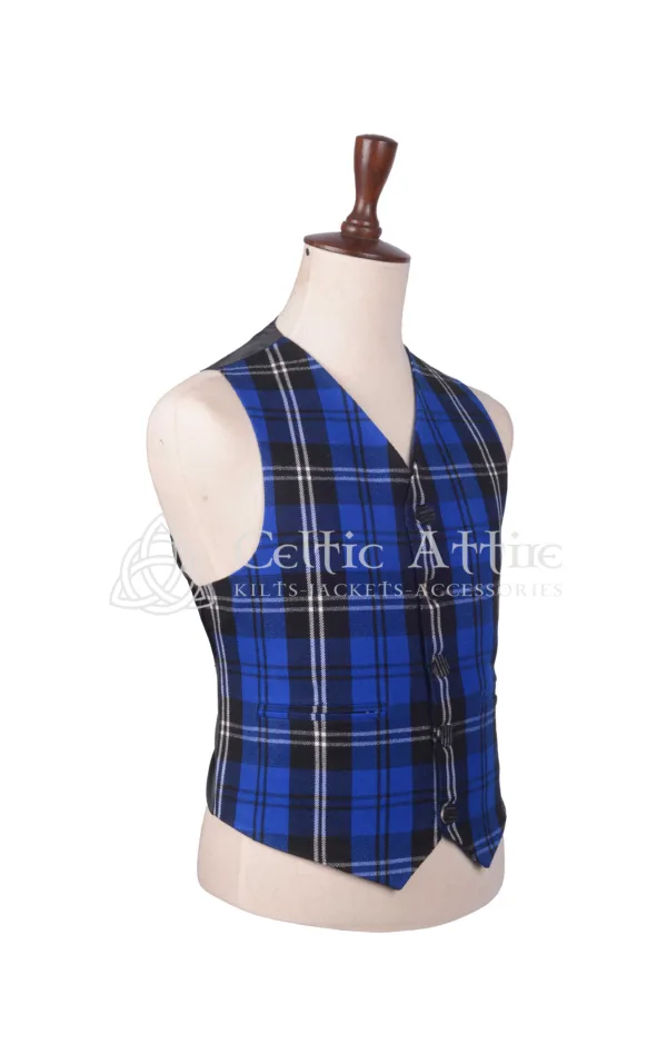 Ramsay Blue Tartan Argyll Jacket and Waistcoat - Image 6