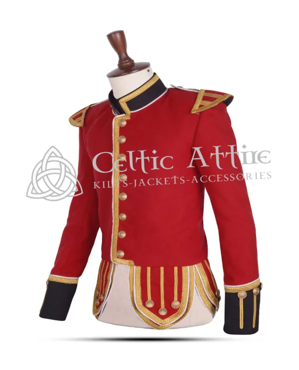 Red Wool British Military Doublet Jacket