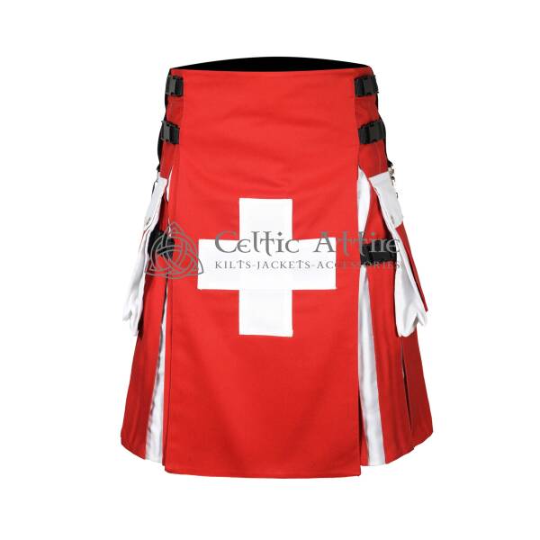 Swiss Flag Utility Kilt