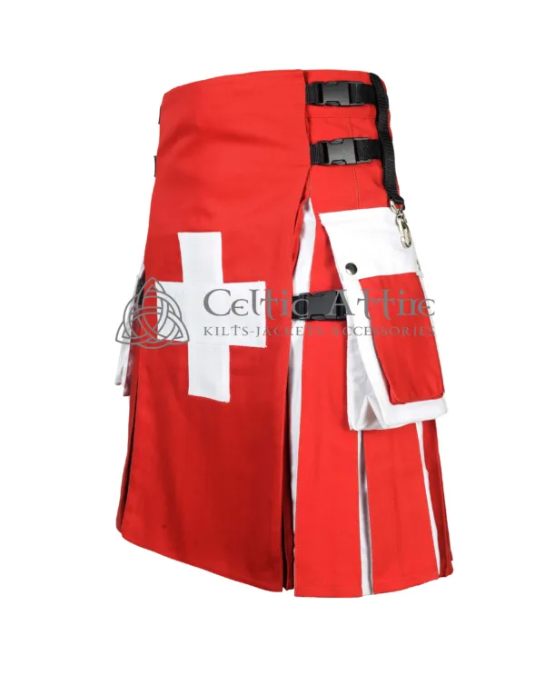 Swiss Flag Utility Kilt - Image 2