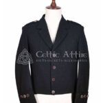 Black Wool Balmoral Doublet Jacket