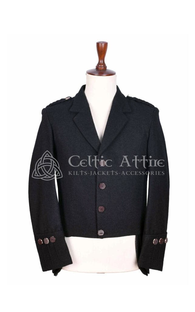 Black Wool Balmoral Doublet Jacket