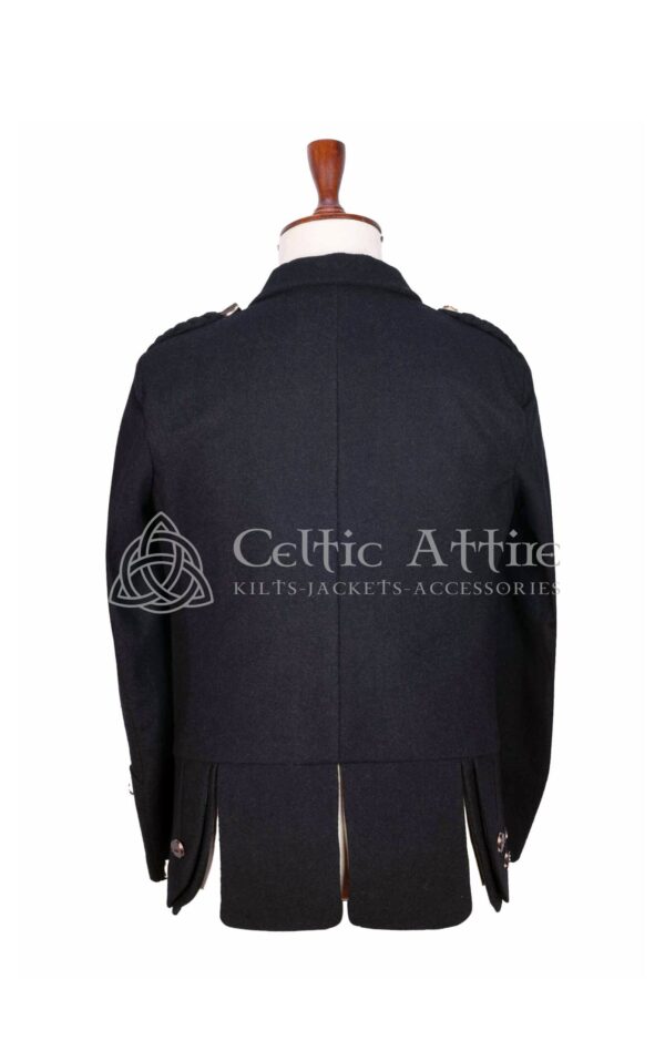 Black Wool Balmoral Doublet Jacket - Image 4