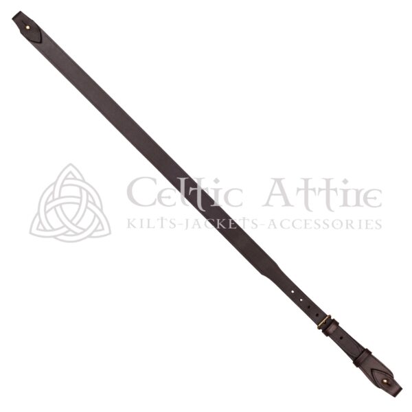 Brown Leather Gold Accessories Sam Browne Belt - Image 4