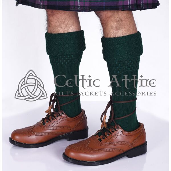 Green Scottish Kilt Socks - Image 2