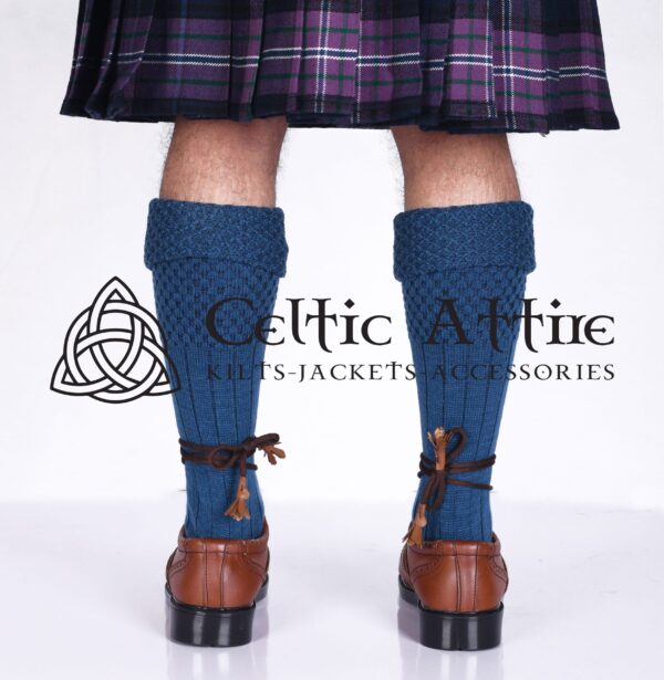 Lovat Blue Kilt Socks - Image 5