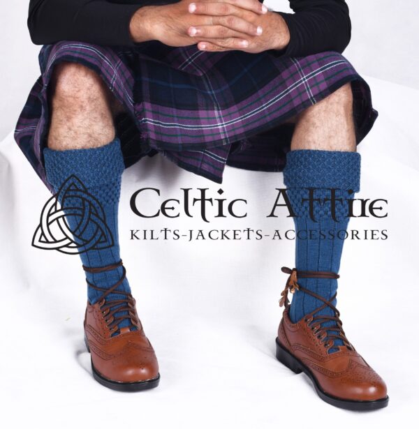 Lovat Blue Kilt Socks - Image 4