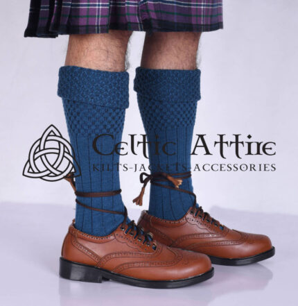 Lovat Blue Kilt Socks