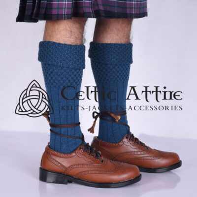 Lovat Blue Kilt Socks