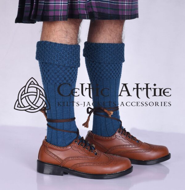 Lovat Blue Kilt Socks