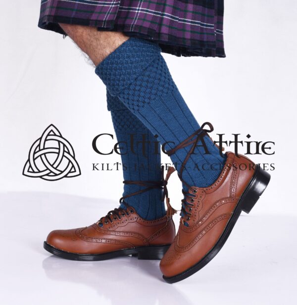 Lovat Blue Kilt Socks - Image 2