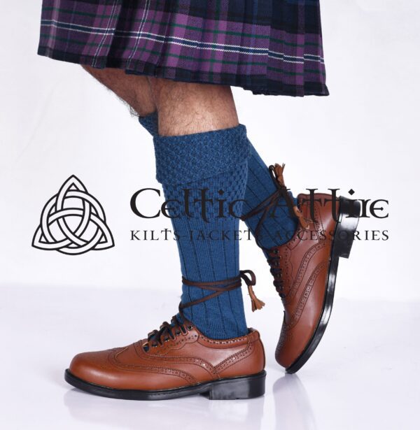 Lovat Blue Kilt Socks - Image 3
