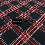 Black Stewart Tartan Fabric
