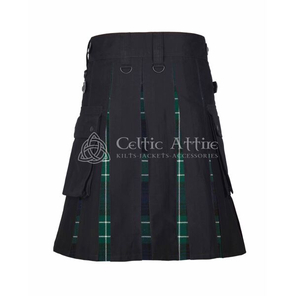 Abercrombie Modern Tartan Black Cotton Hybrid Utility Kilt - Image 2