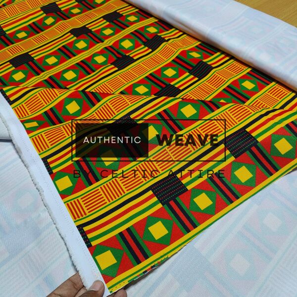 African Kente Tartan Fabric 16 Oz Acrylic Scottish Tartan - Image 3