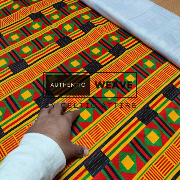 African Kente Tartan Fabric 16 Oz Acrylic Scottish Tartan - Image 4