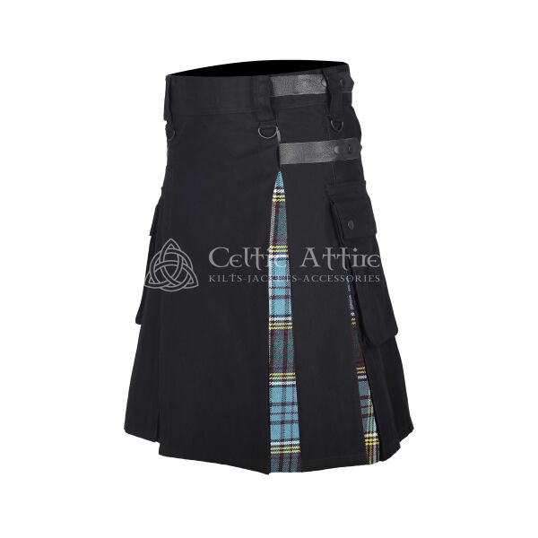 Anderson Tartan Black Cotton Hybrid Utility Kilt - Image 2