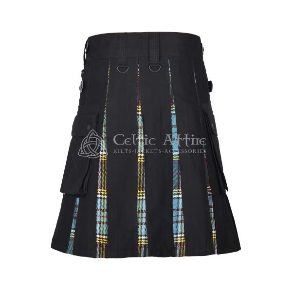 Anderson Tartan Black Cotton Hybrid Utility Kilt - Image 3