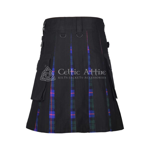 Armstrong Tartan Black Cotton Hybrid Utility Kilt - Image 3