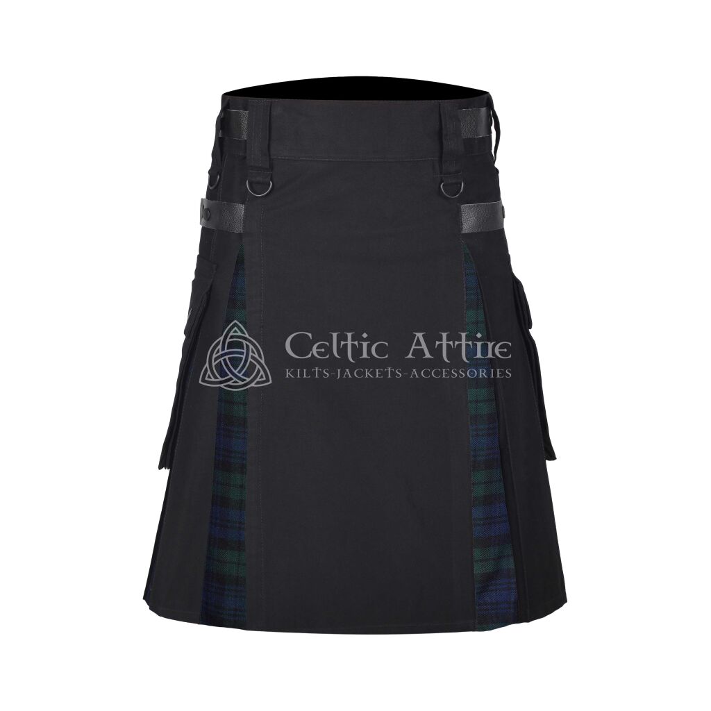 Black Watch Cotton Hybrid Utility Kilt 