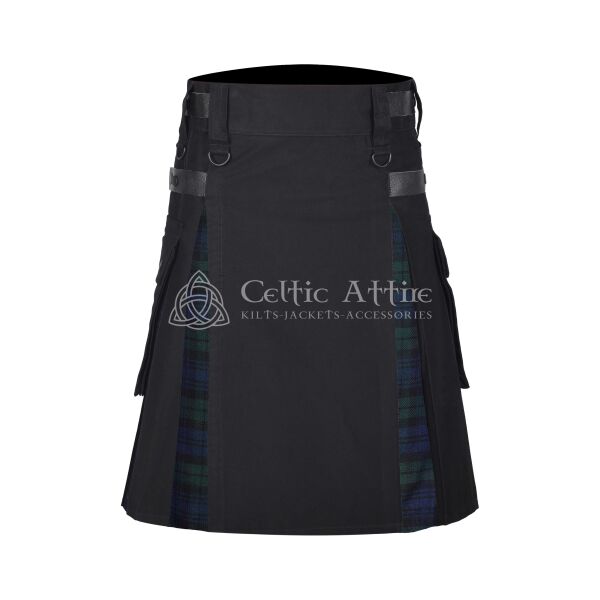 Black Watch Cotton Hybrid Utility Kilt