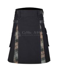 Black Watch Weathered Cotton Hybrid Utility Kilt