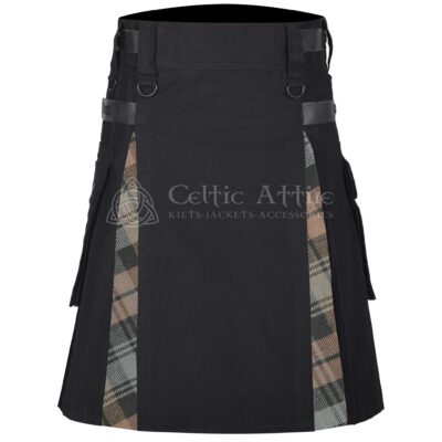 Black Watch Weathered Cotton Hybrid Utility Kilt