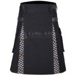 Burns Tartan Black Cotton Hybrid Utility Kilt