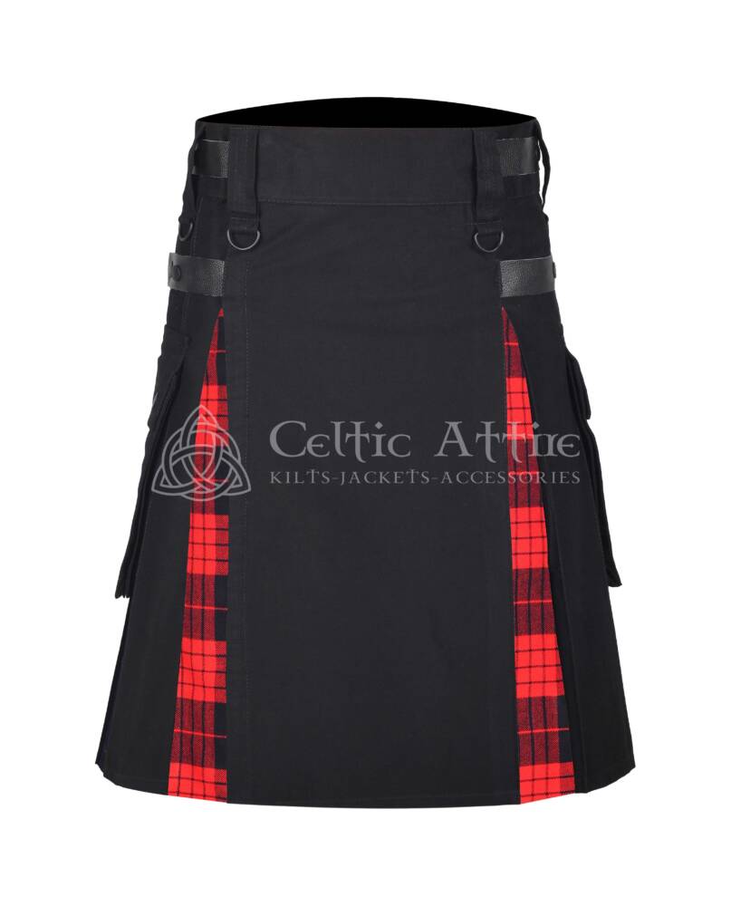 Cameron Black Cotton Hybrid Utility Kilt Cameron Black Cotton Hybrid Utility Kilt