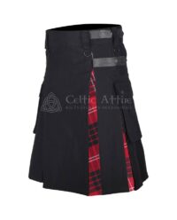 Crawford Tartan Black Cotton Hybrid Utility Kilt